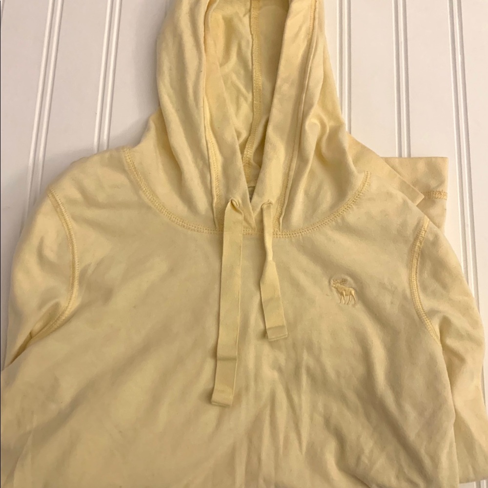 YELLOW ABERCROMBIE & FITCH HOODED LONG SLEEVE